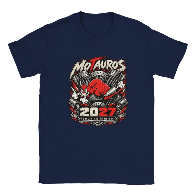 Camiseta Motauros Motor · 2027 Azul marino · Estampado en Delante