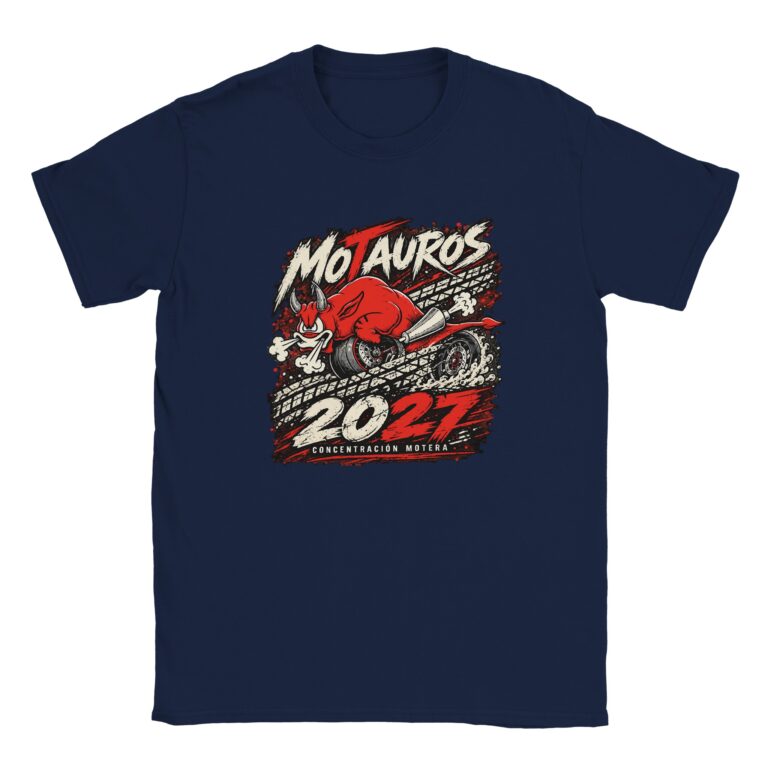 Camiseta Motauros Huella · 2027 Azul marino · Estampado en Delante
