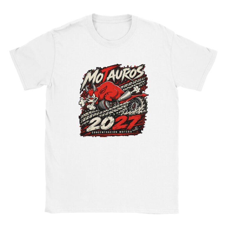 Camiseta Motauros Huella · 2027 Blanca · Estampado en Delante