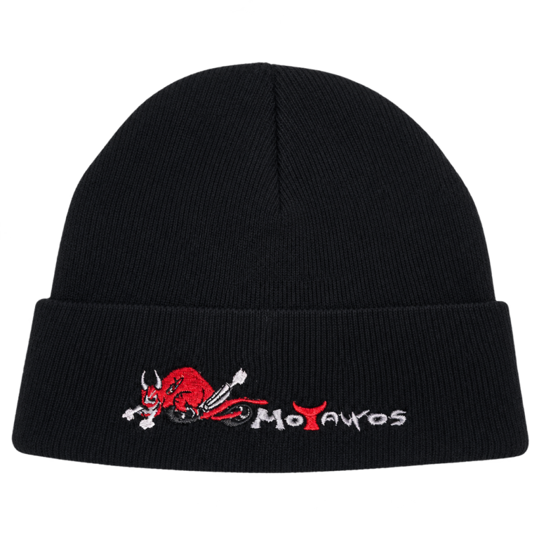 Gorro de punto bordado · Negro