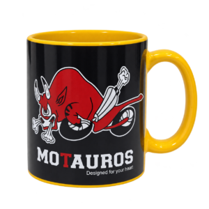 TAZA Motauros — taza negra amarilla